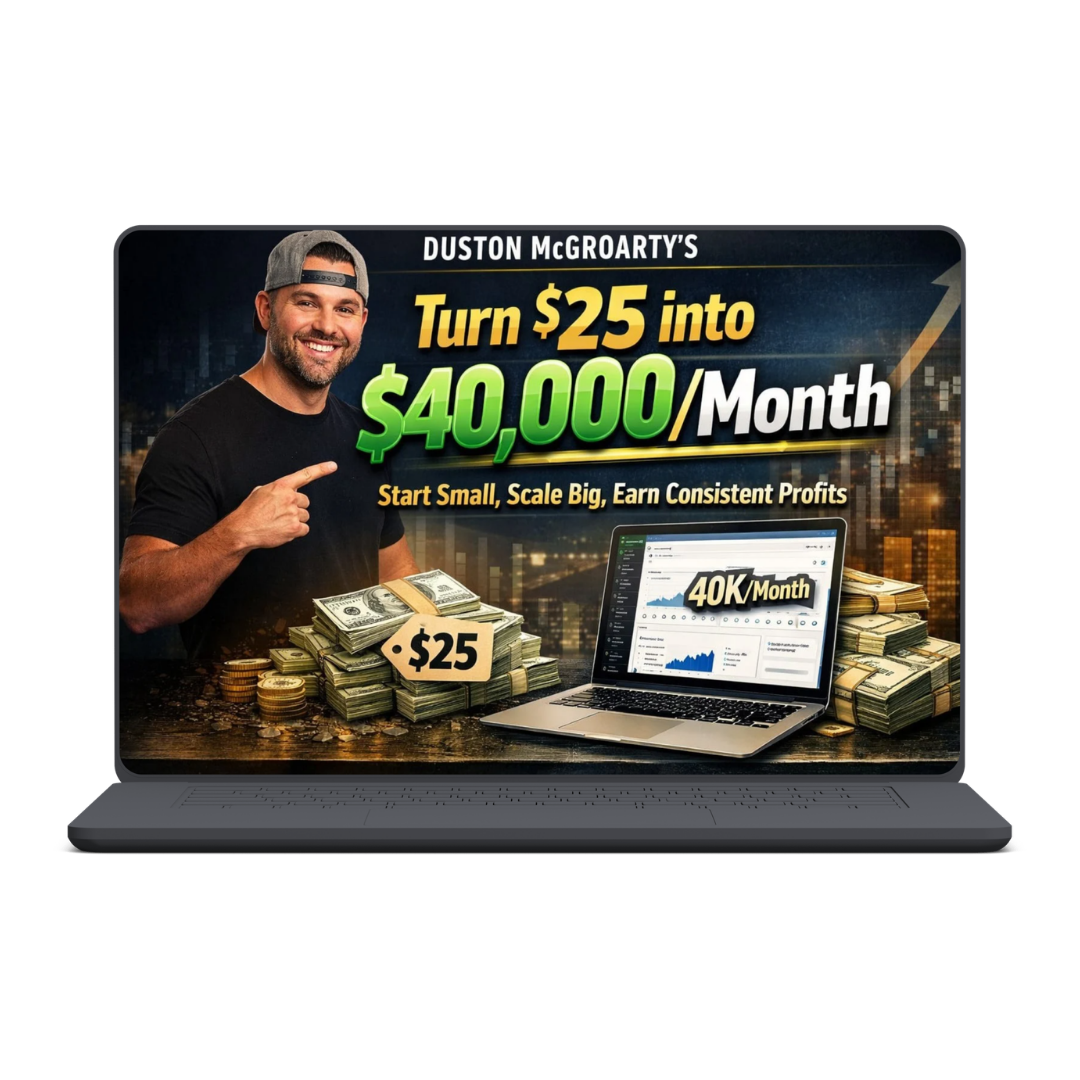 Duston McGroarty – Turn $25 into $40,000 per Month
